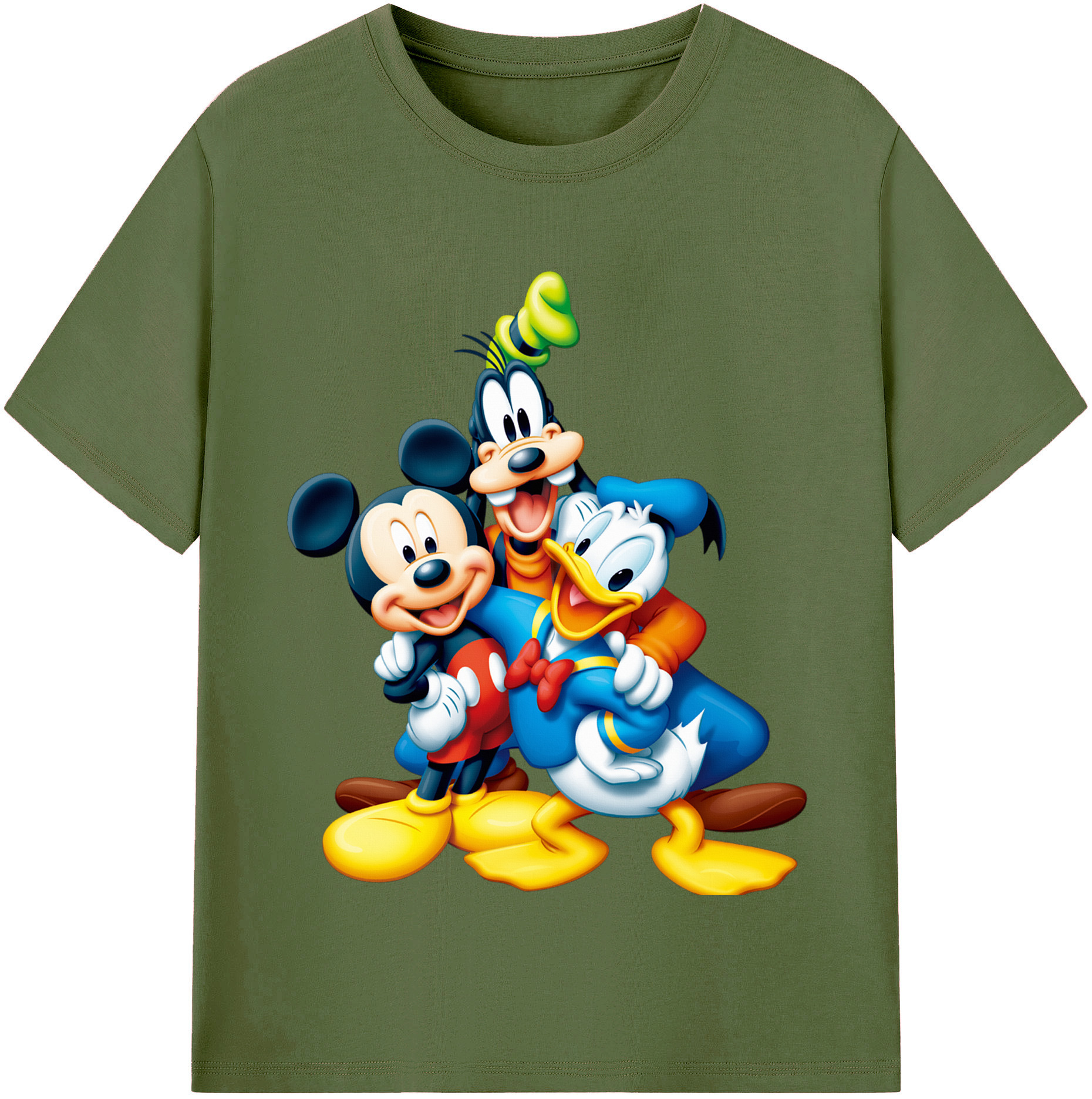 （画像用） ミッキーマウス Mickey Mouse 綿100％半袖Tシャツ（フロントプリント）